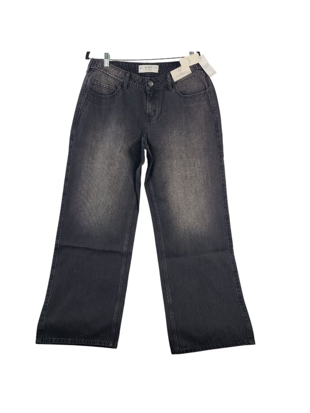 NEW Hollister Women's Low-Rise Baggy Jeans Sz 12 Regular Fit Black Denim